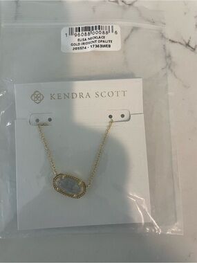 Kendra Scott Gold Necklace with Iridescent Opalite Pendant